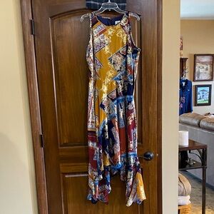 Laundry By Shelli Segal Asymmetrical Patchwork Dress - Multicolor